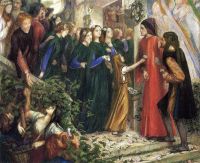 Rossetti Dante Gabriel Beatrice Meeting Dante At A Wedding Feast Denies Him Her Salutation
