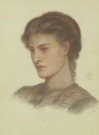 Rossetti Dante Gabriel Portrait Of A Lady Bust Length 1870