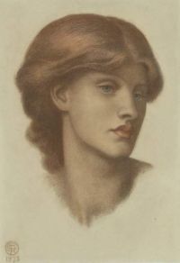 Rossetti Dante Gabriel Study Of Alexa Wilding Her Head Turned Three Quarters To The Right 1873