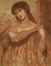Rossetti Dante Gabriel The Mandolin Player canvas print