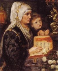 Rossetti Dante Gabriel Two Mothers 1852 canvas print