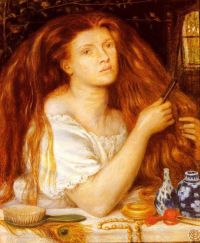 Rossetti Dante Gabriel Woman Combing Her Hair canvas print