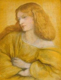 Rossetti Dante Gabriel Woman In Yellow 1863 canvas print