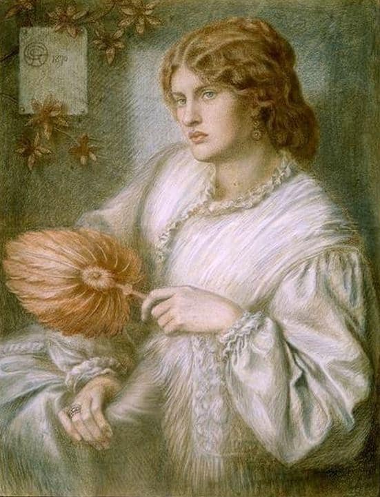 Rossetti Dante Gabriel Woman With A Fan 1870 canvas print