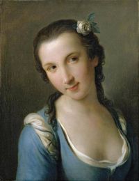 Rotari Pietro Antonio A Girl In A Blue Dress 1755 canvas print