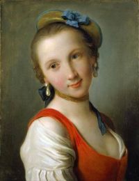 Rotari Pietro Antonio A Girl In A Red Dress 1755 canvas print