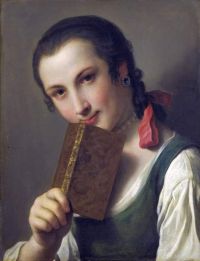 Rotari Pietro Antonio A Young Woman With A Book 1756 62 canvas print