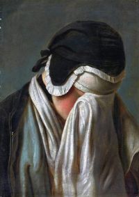 Rotari Pietro Antonio Portrait Of A Young Girl Hiding Her Eyes canvas print
