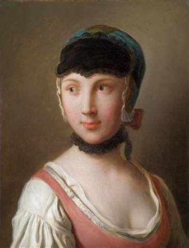 Rotari Pietro Antonio Portrait Of A Young Woman In A Cap canvas print