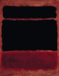 Rothko Black In Deep Red canvas print
