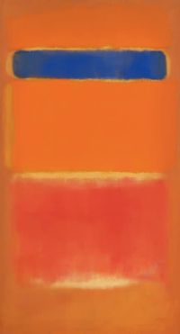 طباعة قماش روثكو أزرق فوق أحمر 1953