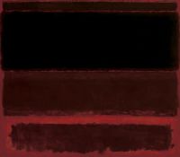 Rothko Four Darks In Red canvas print