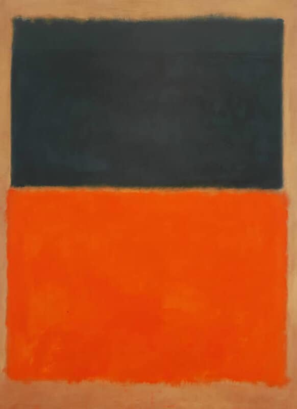Rothko Green And Tangerine On Red   237x176 Cm canvas print