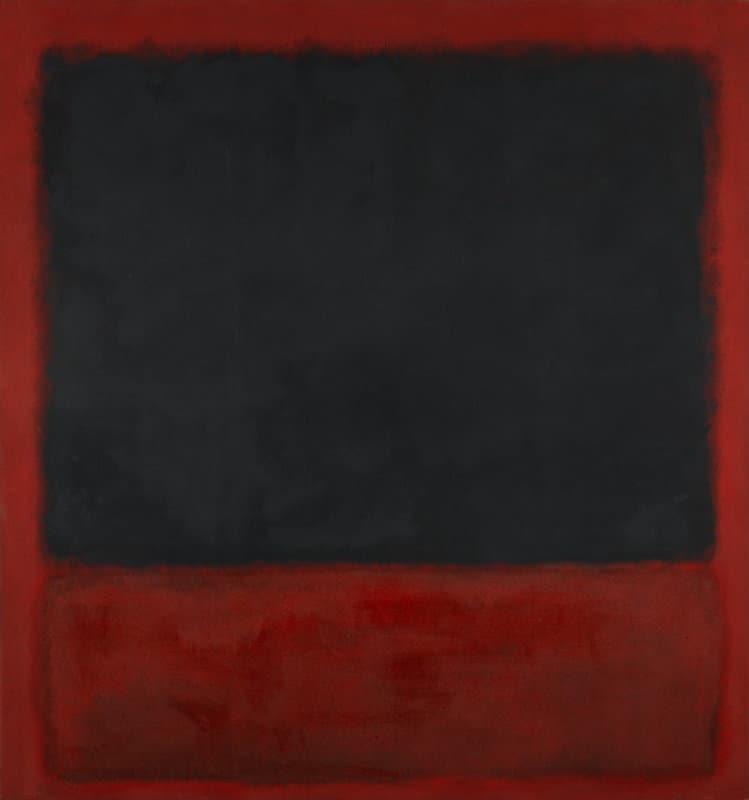 Mark Rothko Black Brown On Maroon Or Deep Red And Black 1957 by Canva Art Paint