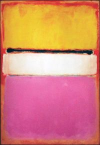 Rothko White Center Yellow Pink And Lavender On Rose 1950 canvas print