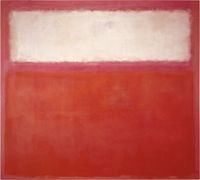Rothko White Over Red canvas print