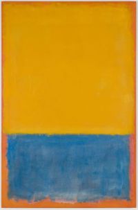 Rothko Yellow And Blue   Yellow Blue On Orange canvas print