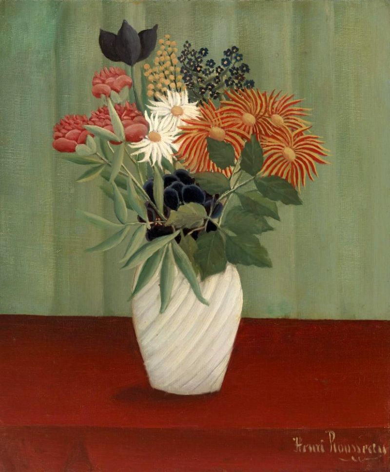 Rousseau Henri Bouquet Of Flowers With China Asters And Tokyos canvas print
