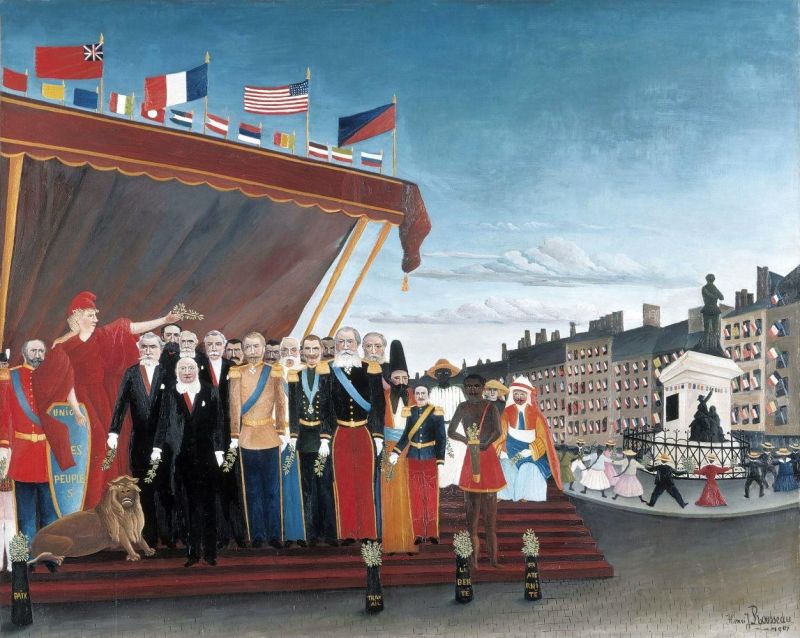 Rousseau Henri The Representatives Of Foreign Powers Coming To Greet The Republic As A Sign Of Peace canvas print