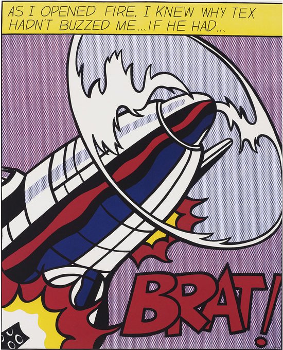 Roy Lichtenstein Triptych As I Opened Fire - Part 1 canvas print
