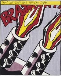 Roy Lichtenstein Triptych As I Opened Fire - Part 3 canvas print