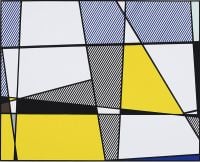 Roy Lichtenstein Triptyque Vache abstraite 3
