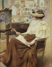 Royer Henri Elegant Lady In The Studio 1894