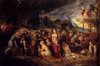 Leinwanddruck von Rubens Aeneas und seiner Familie aus Troja