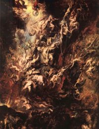 Rubens Fall der rebellischen Engel Leinwanddruck