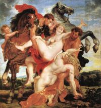 Rubens Rape Of The Daughters of Leukippus Leinwanddruck