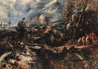 Rubens Leinwanddruck mit stürmischer Landschaft