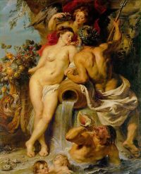 Rubens Leinwanddruck „Die Vereinigung von Erde und Wasser“.