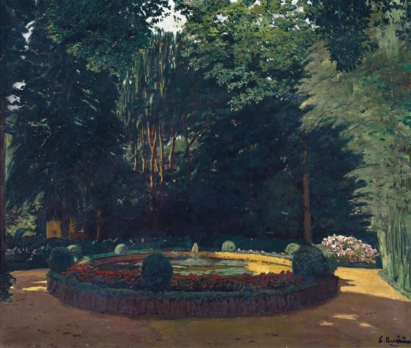 Rusinol I Prats Santiago Brollador Del Parc Bades Arb Cies 1930 canvas print