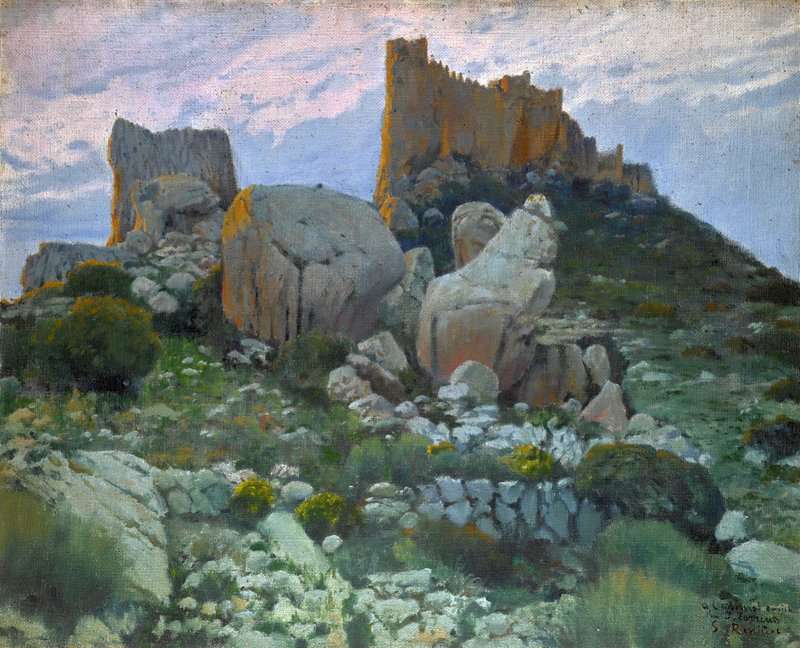 Rusinol I Prats Santiago Castell Gris Mallorca 1902 canvas print