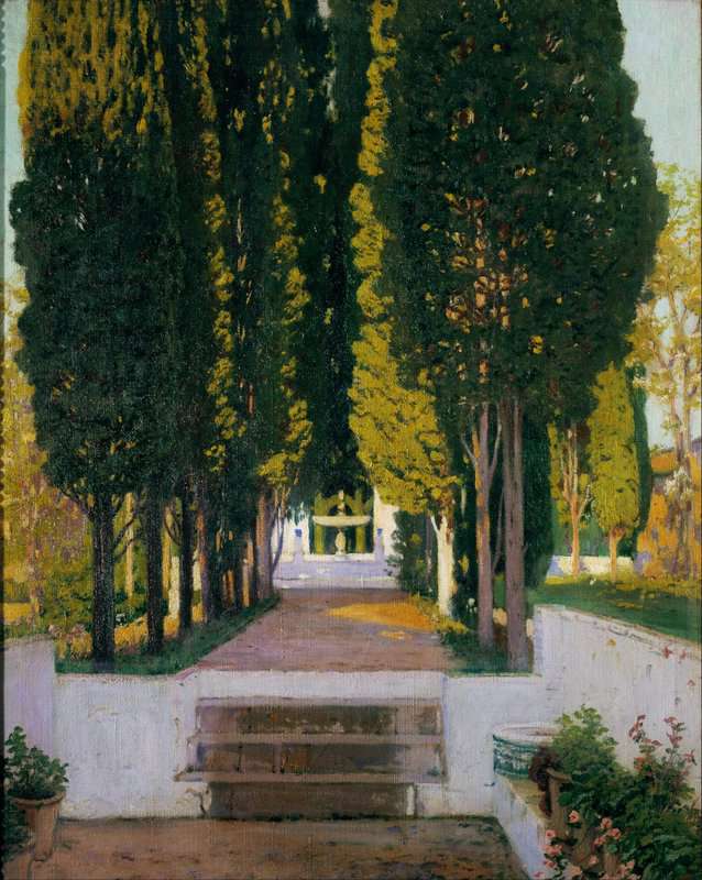 Rusinol I Prats Santiago Gardens Of The Generalife 1895 canvas print