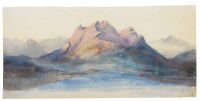 روسكين جون ماونت بيلاتوس من قماش بحيرة لوسيرن سويسرا ١٨٥٠