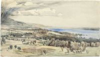 Ruskin John Sketch Of The Lake Of Geneva From The Slopes Of The Jura Mountains Switzerland canvas print
