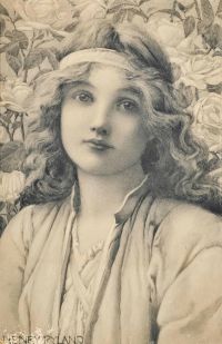 Ryland Henry The Rose Maiden Leinwanddruck