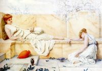 Ryland Henry Two Classical Figures Reclining 1893 Leinwanddruck