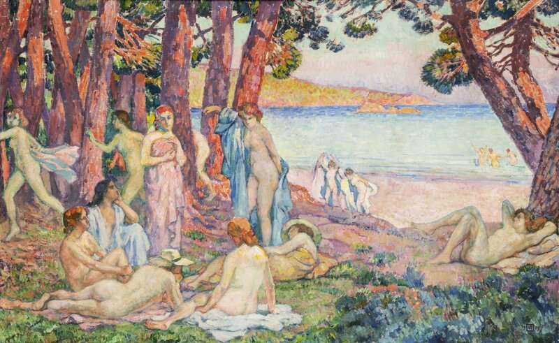 Rysselberghe Theo Van Baigneuses Au Bord De La Mer 1909 canvas print