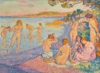 Rysselberghe Theo Van Esquisse Pour L Heure Embrasee 1897 canvas print