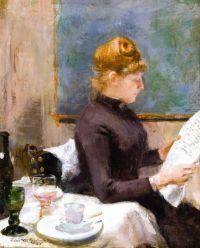 Rysselberghe Theo Van Lady Reading 1885 canvas print