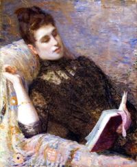 Rysselberghe Theo Van Lady Reading 1886 canvas print