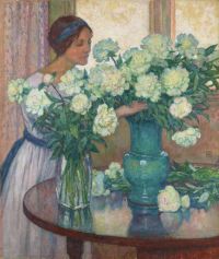 Rysselberghe Theo Van Les Pivoines Blanches canvas print