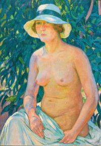 Rysselberghe Theo Van Nude With Panama 1924