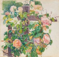 Rysselberghe Theo Van Roses Grimpantes Ca. 1920 canvas print