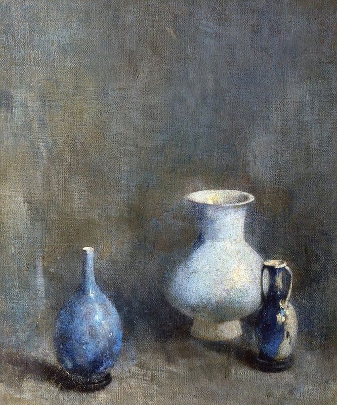 Tableaux sur toile, reproduction de S Ren Emil Carlsen Blue Vases C.1919