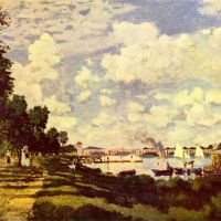 Sailing At Argenteuil By Monet