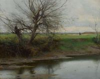 Sanchez Perrier Emilio River Landscape Near Guillena canvas print