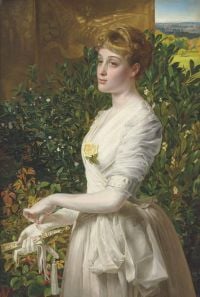 Sands Anthony Portrait Of Julia Smith Caldwell 1889 canvas print